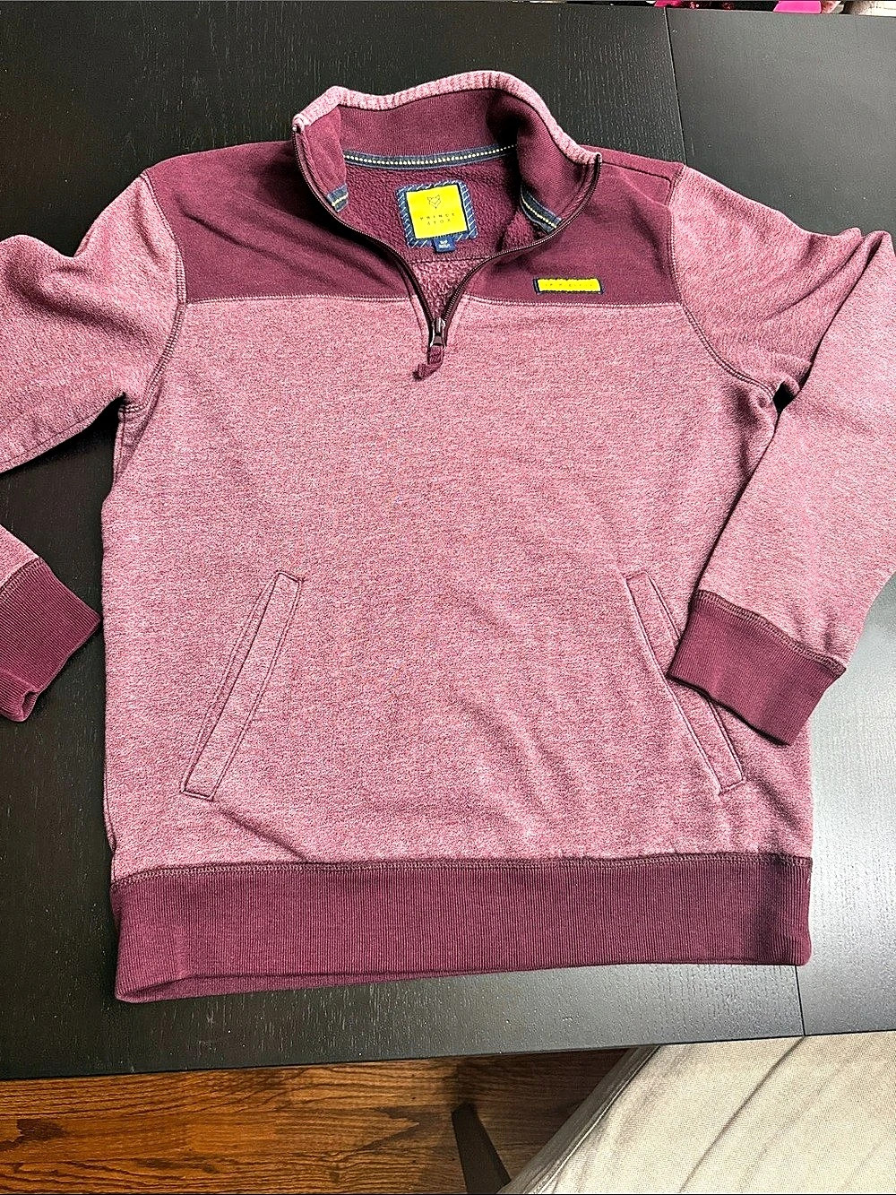 Prince & Fox Color Block Quarter-Zip Pullover small